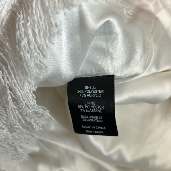 NWT MAJORELLE Tricia White Sleeveless V-Neck Pearl Beaded Tweed Mini Dress Sz M - Picture 6 of 14